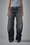 Acne Studios 2006 Black Trafa Paint Splatter Baggy Wide Leg Jeans In Black