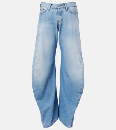Acne Studios 2006f Distressed Wide-leg Jeans In Blue