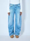 Acne Studios 2006f Distressed Wide Leg Jeans In Multi