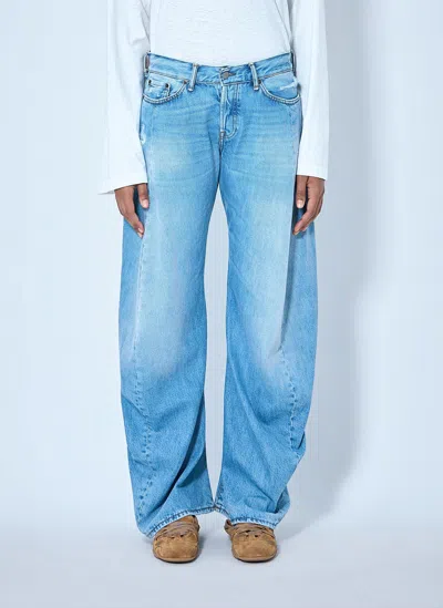 Acne Studios 2006f Distressed Wide Leg Jeans In Multi