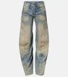 Acne Studios 5-pocket Mid Rise Organic Cotton Jeans In Blue