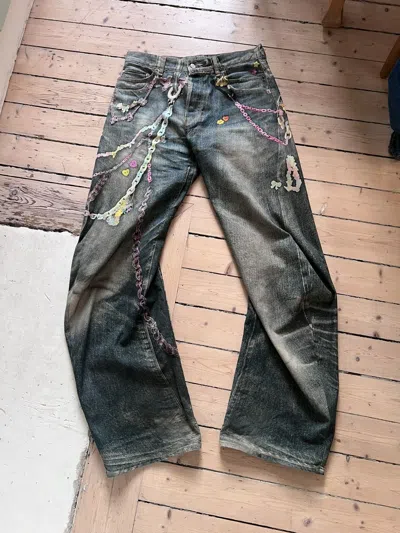 Pre-owned Acne Studios 2006m Keychain Print Denim