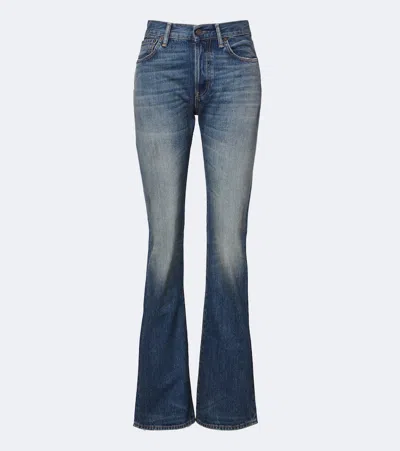 Acne Studios 2009f Faded Bootcut Jeans In Blue