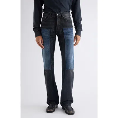 Acne Studios 2010 M Patchwork Straight Leg Jeans In Black