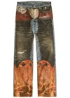 Acne Studios 2010 Printed Straight-leg Jeans In Multi