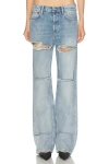 Acne Studios Logo-patch Distressed Jeans In Blue