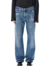 Acne Studios 2010m Straight-leg Distressed Jeans In Blue