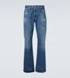Acne Studios Distressed Straight-leg Jeans In Blue