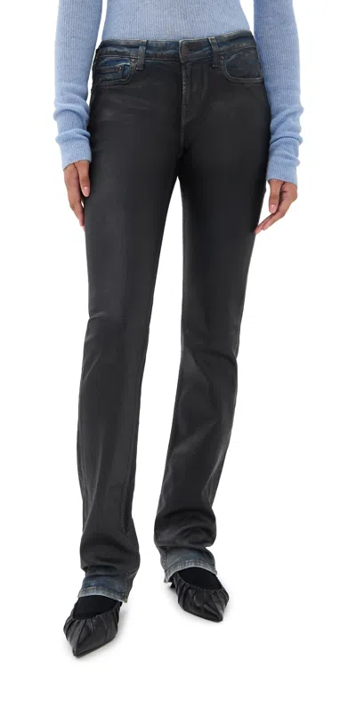 Acne Studios 2013 Stretch Charcoal Leather Finish Pants Black