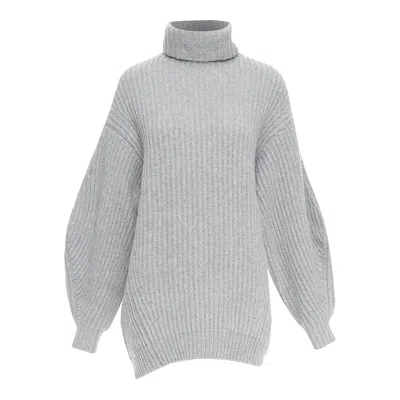 Acne Studios 2016 Isa Grey Wool Chunky Turtleneck Ribbed Sweater Xs In Gray