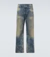 Acne Studios 2021 Distressed Wide-leg Jeans In Blue