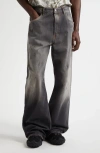 Acne Studios 2021 Distressed Wide Leg Jeans In Gray