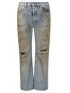 Acne Studios Blue Loose-fit 2021f Jeans In Mid Blue