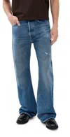 Acne Studios Distressed Straight-leg Jeans In Blue