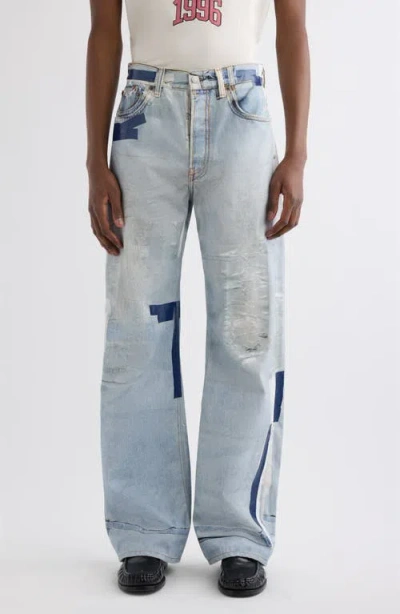 ACNE STUDIOS ACNE STUDIOS 2021 TROMPE L'OEIL TAPE LOOSE FIT WIDE LEG JEANS