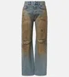 Acne Studios 2021f Distressed Mid-rise Wide-leg Jeans