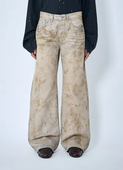 Acne Studios Women 2021f Faded Five-pocket Jeans In Brown