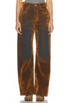 Acne Studios 2021f Flocked Wide Leg In Brown
