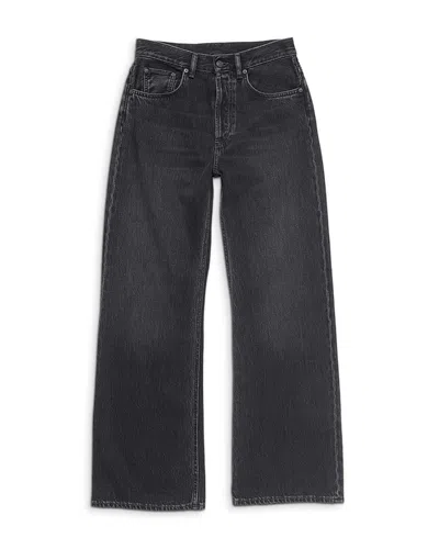 Acne Studios 2021f Mid Rise Wide Leg Jeans In Black