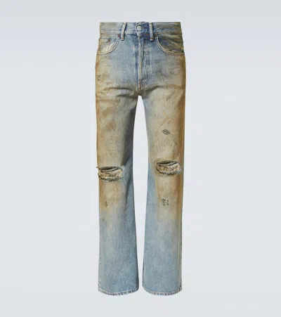ACNE STUDIOS 2021M DISTRESSED WIDE-LEG JEANS
