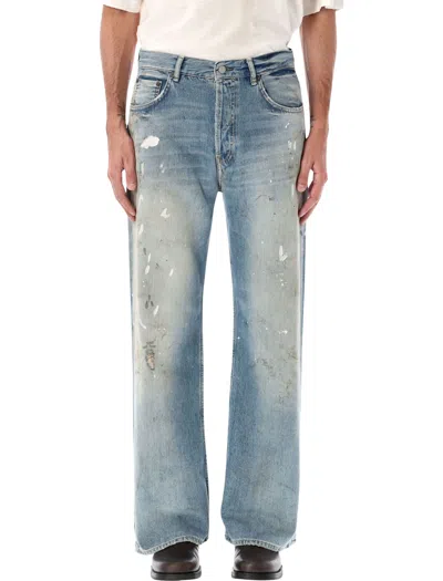 Acne Studios Regular Fit Five-pocket Distressed Jeans 2021 In Blue