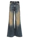 Acne Studios Womens Dark Blue 2023 Wide-leg Denim Jeans In Blue