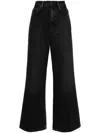 Acne Studios 2022 Flared High Waist Denim Jeans In Black
