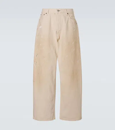 Acne Studios 2023 Distressed Wide-leg Jeans In Brown