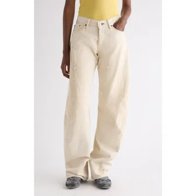 Acne Studios 2023 Paint Splatter Loose Fit Jeans In White