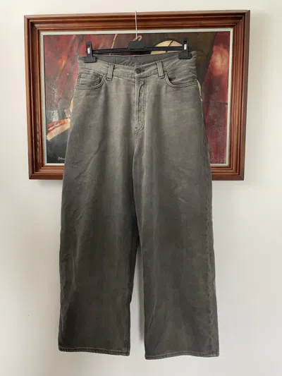 Pre-owned Acne Studios 2023 Super Baggy Jeans Washed Gray Designer In Grey