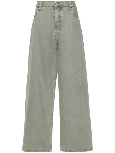 Acne Studios Halbhohe Wide-leg-jeans In Blue