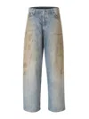 Acne Studios Baggy Jeans Mid Blue In Blue