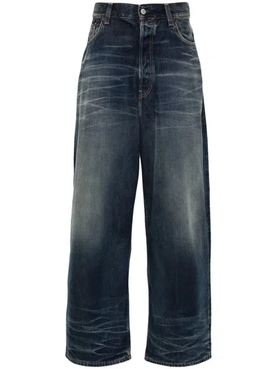 Acne Studios Broadway Mid Rise Baggy Jeans In Blue