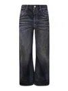 Acne Studios Blue Super Baggy Jeans In Dark Blue