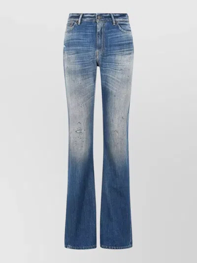 Acne Studios 2025 Cotton Jeans Slim Five Pocket In Blue