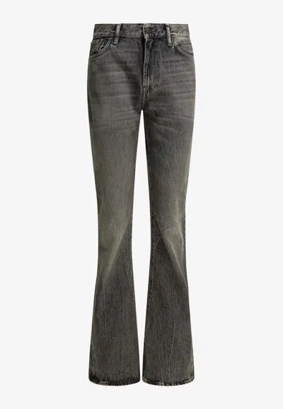 Acne Studios 2025f Gothik Flared Jeans In Black