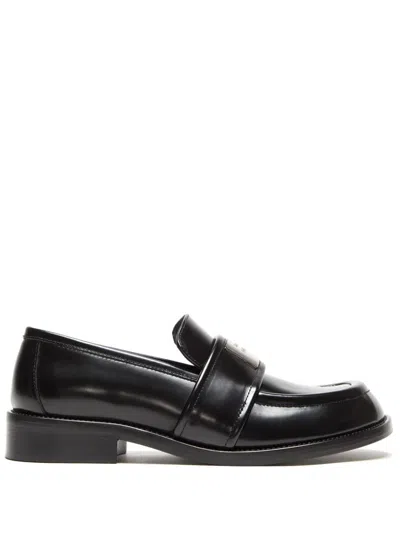 Acne Studios 25mm Bargot Leather Loafers In Black