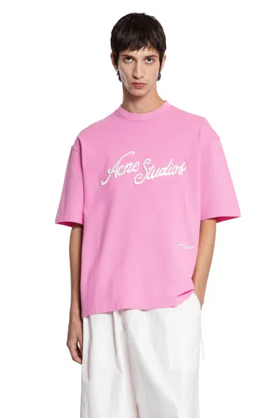 Acne Studios 3d Logo T-shirt In Pink