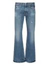 Acne Studios Distressed Straight-leg Jeans In Blue