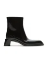 Acne Studios Soap Logo Ankle Boots In Black