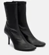 Acne Studios 75 Leather Ankle Boots In Black