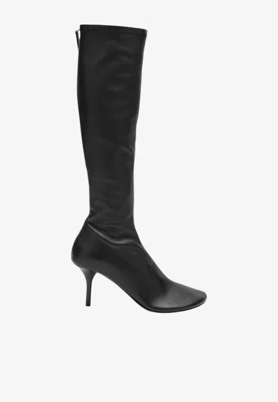 Acne Studios 75 Leather Knee-high Boots In Black