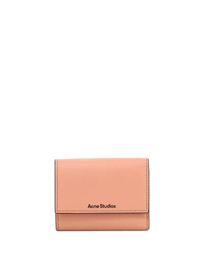 Acne Studios Wallet With Logo In 粉色的