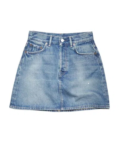Acne Studios A-line Denim Skirt In Blue