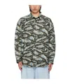 Acne Studios Abstract-pattern Organic-cotton Shirt In Black