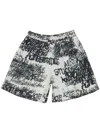 Acne Studios Abstract Pattern Print Shorts In Grey