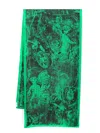 Acne Studios Abstract-print Scarf In Green