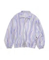 Acne Studios Abstract-print Track Jacket In Purple