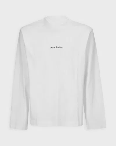 Acne Studios T-shirt Long Sleeve Logo Vit