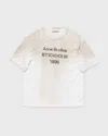 Acne Studios T-shirt Logo Relaxed Crewneck Dusty Pink/khaki
